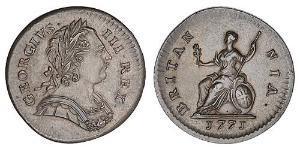 1 Farthing Königreich Großbritannien (1707-1801) Kupfer Georg III (1738-1820)