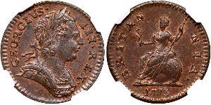 1 Farthing Königreich Großbritannien (1707-1801) Kupfer Georg III (1738-1820)