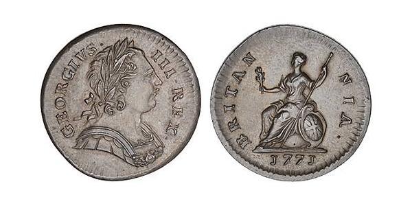 1 Farthing Königreich Großbritannien (1707-1801) Kupfer Georg III (1738-1820)