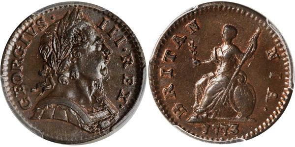 1 Farthing Königreich Großbritannien (1707-1801) Kupfer Georg III (1738-1820)