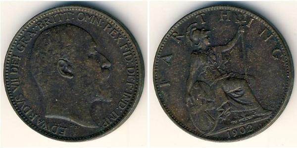 1 Farthing Vereinigtes Königreich Kupfer Eduard VII (1841-1910)