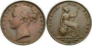 1 Farthing Vereinigtes Königreich von Großbritannien und Irland (1801-1922) Kupfer Victoria (1819 - 1901)