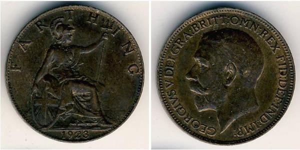 1 Farthing Vereinigtes Königreich von Großbritannien und Irland (1801-1922) Kupfer George V (1865-1936)