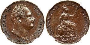 1 Farthing Regno Unito  Rame Guglielmo IV (1765-1837)