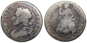 1 Farthing 英格兰王国 銀 查理二世 (英格兰) (1630 - 1685)