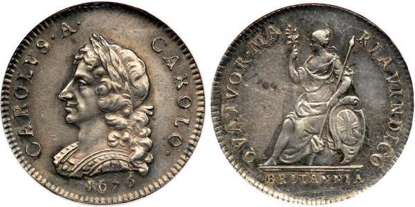 1 Farthing 英格兰王国 銀 查理二世 (英格兰) (1630 - 1685)