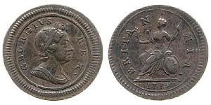 1 Farthing 大不列顛王國 (1707 - 1800) 銅 乔治一世 (大不列颠) (1660 - 1727)
