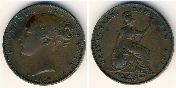 1 Farthing 大不列颠及爱尔兰联合王国 (1801 - 1922) 銅 维多利亚 (英国君主)
