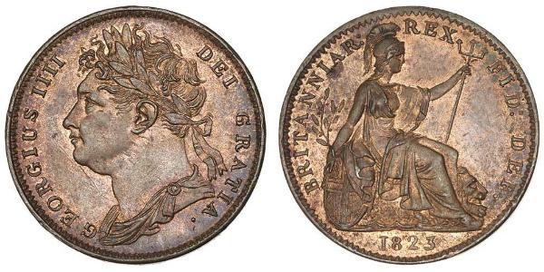 1 Farthing 大不列颠及爱尔兰联合王国 (1801 - 1922) 銅 喬治四世 (1762-1830)