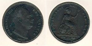 1 Farthing 英国 銅 威廉四世 (英國)