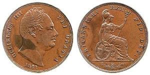 1 Farthing 英国 銅 威廉四世 (英國)
