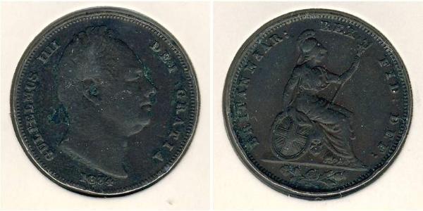 1 Farthing 英国 銅 威廉四世 (英國)