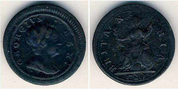 1 Farthing 英国 銅 