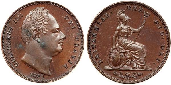 1 Farthing 英国 銅 威廉四世 (英國)