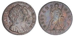 1 Farthing 英格兰王国 銅 威廉三世 (奥兰治)