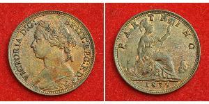 1 Farthing 大不列颠及爱尔兰联合王国 (1801 - 1922) 青铜 维多利亚 (英国君主)