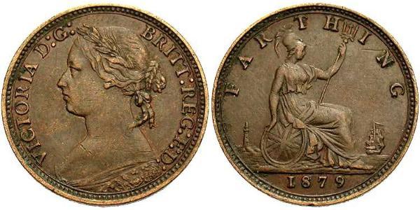 1 Farthing 大不列颠及爱尔兰联合王国 (1801 - 1922) 青铜 维多利亚 (英国君主)