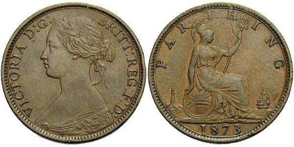 1 Farthing 大不列颠及爱尔兰联合王国 (1801 - 1922) 青铜 维多利亚 (英国君主)