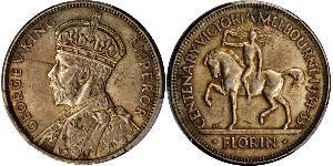 1 Florin Australie (1939 - ) Argent George V (1865-1936)