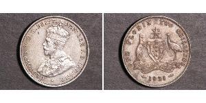 1 Florin Australie (1939 - ) Argent George V (1865-1936)