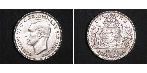 1 Florin Australie (1939 - ) Argent George VI (1895-1952)