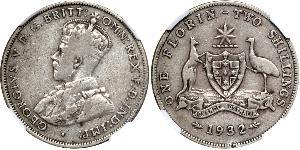 1 Florin Australie (1939 - ) Argent George V (1865-1936)