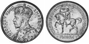 1 Florin Australie (1939 - ) Argent George V (1865-1936)