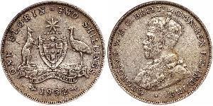 1 Florin Australie (1939 - ) Argent George V (1865-1936)