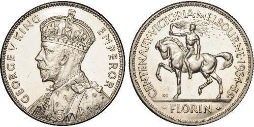 1 Florin Australie (1939 - ) Argent George V (1865-1936)