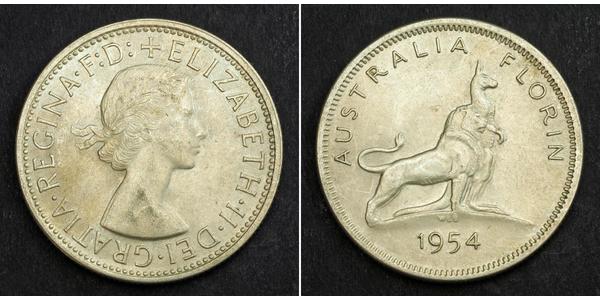 1 Florin Australie (1939 - ) Argent Elizabeth II (1926-2022)