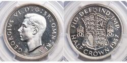 1 Florin Feriind Kiningrik (1922-) Argent George VI (1895-1952)