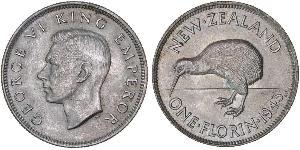 1 Florin Nouvelle-Zélande Argent George VI (1895-1952)