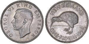 1 Florin Nouvelle-Zélande Argent George VI (1895-1952)