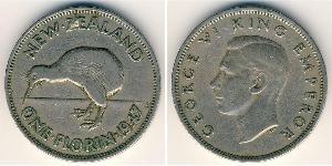 1 Florin Nouvelle-Zélande Argent George VI (1895-1952)
