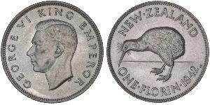 1 Florin Nouvelle-Zélande Argent George VI (1895-1952)