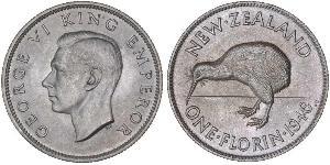 1 Florin Nouvelle-Zélande Argent George VI (1895-1952)