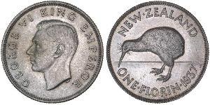 1 Florin Nouvelle-Zélande Argent George VI (1895-1952)