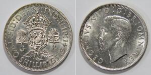 1 Florin Royaume-Uni Argent George VI (1895-1952)