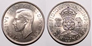 1 Florin Royaume-Uni Argent George VI (1895-1952)