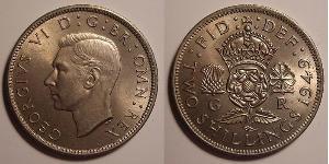 1 Florin Royaume-Uni Argent George VI (1895-1952)