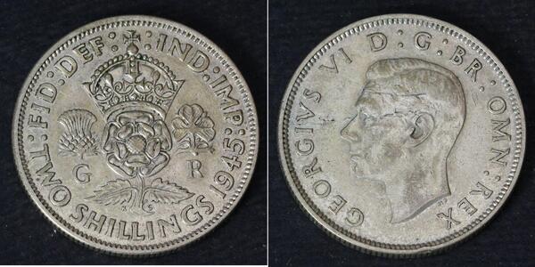1 Florin Royaume-Uni Argent George VI (1895-1952)