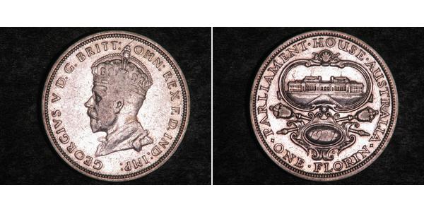 1 Florin Ôstralie (1788 - 1939) Argent George V (1865-1936)