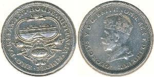 1 Florin Australia (1788 - 1939) Argento Giorgio V (1865-1936)