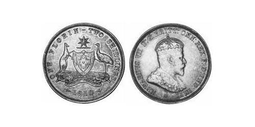 1 Florin Australia (1788 - 1939) Argento Edoardo VII (1841-1910)