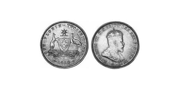1 Florin Australia (1788 - 1939) Argento Edoardo VII (1841-1910)