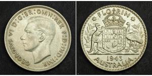 1 Florin Australia (1939 - ) Argento Giorgio VI (1895-1952)