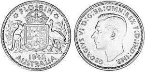 1 Florin Australia (1939 - ) Argento Giorgio VI (1895-1952)