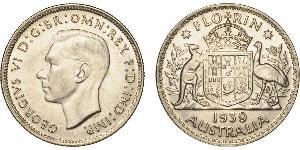 1 Florin Australia (1939 - ) Argento Giorgio VI (1895-1952)