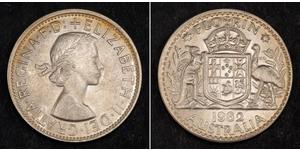 1 Florin Australia (1939 - ) Argento Elisabetta II (1926-2022)