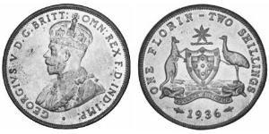 1 Florin Australia (1939 - ) Argento Giorgio V (1865-1936)